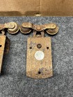 Canon Ball Primitive Barn Door Hardware Rollers Lot  1068 Self Oiling 