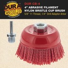 4  Abrasive Filament Nylon Bristle Cup Brush  Sanding Scuffing  5 8  Thread 1 4 
