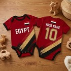 Custom Egypt Baby Bodysuit  Egypt Football Jersey Outfit Baby Shower Gift Romper