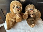Vtg Russ Berrie Plush Monkeys Pair Rutherford Iii Thumb Sucking Baby Gorillas