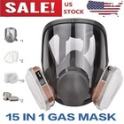Full Face Gas Mask Painting Spraying Respirator W filters For 6800 Facepiece Us