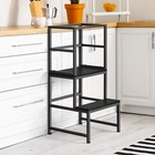 New- Toddler Kitchen Stool Helper  Toddler Standing Tower With Safety Ra