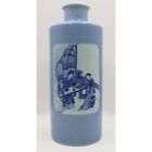 Large 18th Century Chinese Export Blue White Vase  Mandarin Court Scenes  Mark
