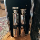 Very Cool Complete Vintage Travel Bar Set Mini 6   x 3 25   x 3 75   tall 