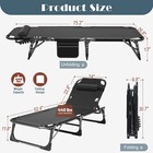 New 4 Level Adjustable Cot Rollaway Folding Bed Black Frame With Black Mattress
