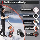 Walk Behind 52cc Power Broom Snow Driveway Sweeper Cleaner Artificial Grass Usa 