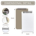 6 Pack Small Pocket Notebook Small 3x5 Spiral Notepads With Lined Pages  Smal   