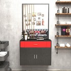 Wall Mount Barber Salon Station With Mirror For Hair Styling Makeup Beauty Spa