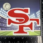 Sf San Francisco 49 ers 49ers Initial Football Premium Embroidered Iron On Patch