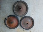 3 -antique Steel Metal Pedal Car Wagon Tractor Wheel Rims 1920s 10  