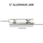 Pair 5  Aluminum Vise Jaws Magnetic V-type Soft Rubber Pads Covers Universal