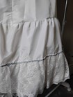 White Bridal Petticoat Half Slip With Lace Hem Blue Flower Trim Ingenious Design