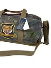 Polo Ralph Lauren Cotton Canvas Camo Tiger Patch Military Duffle Bag  Duffel Nwt
