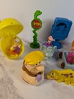 Vintage Flintstones Promotional Plastic Toys Post Denny s Lot Of 9 1990s