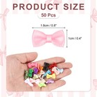 50 Pcs Mini Ribbon Bow 0 8  Mini Fabric Ribbon Flower Bows  Pink