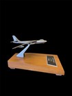 Vintage Military Boeing B-47 Stratojet Bomber Corporate Desk Model Wood Base