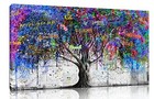  Large Abstract Canvas Wall-art Bedroom - Colorful Wall 59l  X 29w  Graffiti
