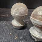 Lot Of 3 Antique Cast Iron 3  Cannon Ball Fence Gate Post Top Finial
