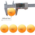 Mapol 50- Pack Orange 3-star Premium Ping Pong Balls 40mm  Orange