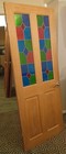 Victorian Style Coloured Glass Door Internal Oak 