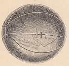 1896 Y  M  C  A  League Approved Victor Leather Basketball Print Ad     Cool Pix 