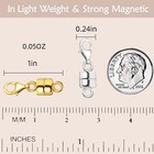 Ohinglt Magnetic Necklace Clasp Extra Strong Gold And Silver Plated Magnet Je   