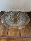 Vintage Jeanette Glass Iris   Herringbone 11    Scalloped Bowl Beautiful Serving