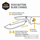 Outdoor Edge 3  Serrated Drop-point Blades 6-pk Ss Hunting Rrs30-6c Fast Ship