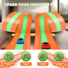 3-lanes Flexible Race Track For Kids 3   16ft Race Car Track Set With 8 Racecars