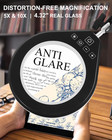Lighted Magnifying Glass  10x   5x Magnifying Glass With Light  Dimmable Magnifi