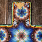 Mexican Huichol Beaded Cross 12 5   
