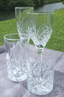 Godinger Dublin Crystal Glassware Set 4 Mixed Wine Whiskey Flute Highball