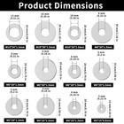 110pc Stainless Steel Flat Fender Washer Assortment M3-m13 Metric Hardware Set