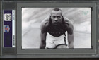 Jesse Owens Signed Cut 3x5 Custom Card Psa Dna Slab Olympic Runner Auto C4568