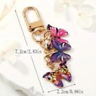 Colorful Butterfly Key Chain Golden Fashion Key Ring Purse Backpack Charm Women