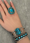 Vintage Native American Navajo Turquoise Sterling Silver Bracelet