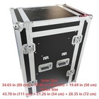 Dj Rack Road Case Slant Mixer Top Dj Table 16u Three-door Aviation flight Case