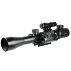 3-9x40 Illuminated Rifle Scope   Red Laser Sight   Dot Sight With Rail Riser