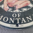 Vintage Porcelain Big West Gas   Oil Station Pump Plate Garage Man Cave Sign