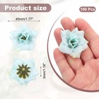100 Pcs 1 77 Inch Artificial Roses Head Faux Flowers Wedding Diy Light Blue