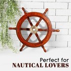 18    Nautical Ship Wheel  Wooden Boat Ship Steering Wheel  Handcrafted Beach Room