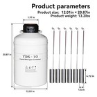 10l Aluminum Alloy Cryogenic Container Liquid Nitrogen Ln2 Tank With 6 Canisters