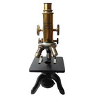 Ernst Leitz Wetzlar Brass Microscope With Case   Objective  Vintage