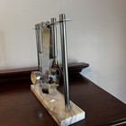 Bar Tool Set On Marble Stand Mcm Bottle Opener  Tongs  Shot Measure  Knife