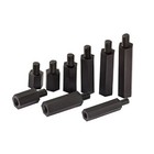 Black Male-female Nylon Spacer Hex Column Standoff Support Screw   Nut M3-m4