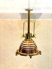 Vintage Copper   Brass Ceiling Pendant Light Fixture     Nautical Style 10 Piece