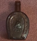 Vintage Red Glass Bottle Horse Shoe Bitters Medicine Co Collinsville Il Euc