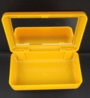Vtg Pretty Neat 1991 Yellow Plastic Organizer With Mirror Travel Makeup Jewelry