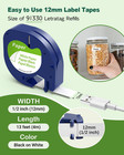 Replace For Dymo Letratag Refills White Paper Tape 12mm X 4m  1 2   13   Compat