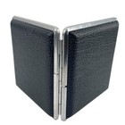 Leather Cigarette Case 20 Sticks Portable Cigarette Box Stainless Steel New